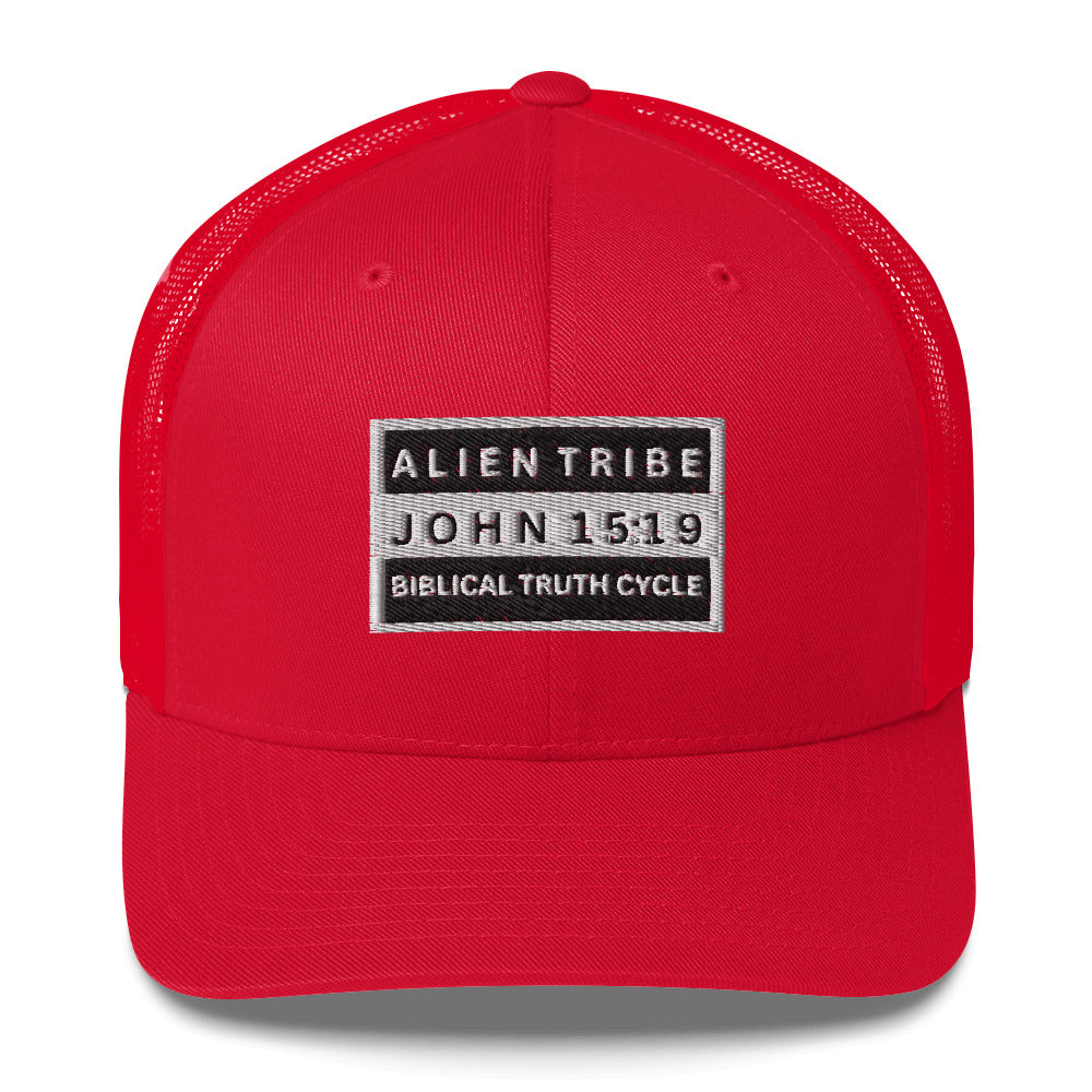 Biblical Truth Cycle - Trucker Cap (Alien Tribe  - Monochrome)