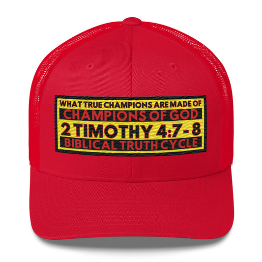 Biblical Truth Cycle - Champions of God Trucker Cap