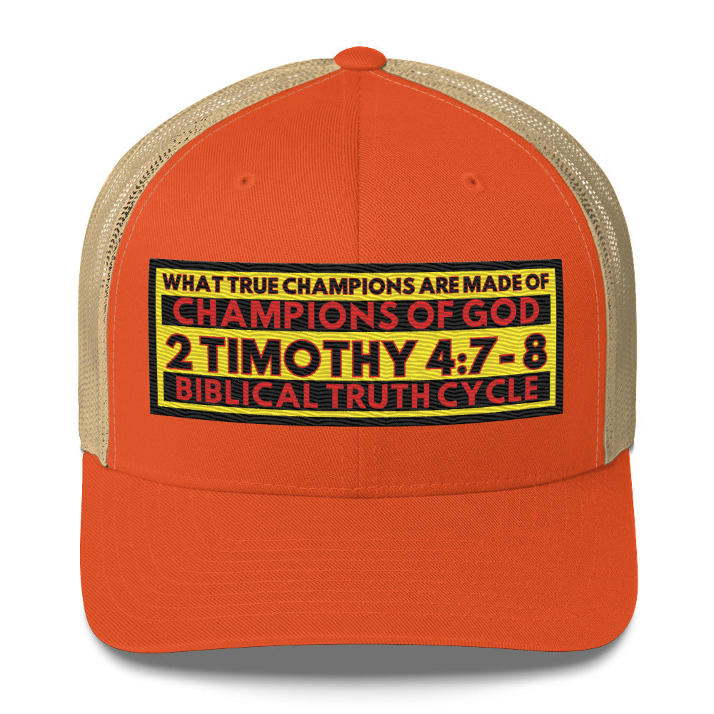 Biblical Truth Cycle - Champions of God Trucker Cap