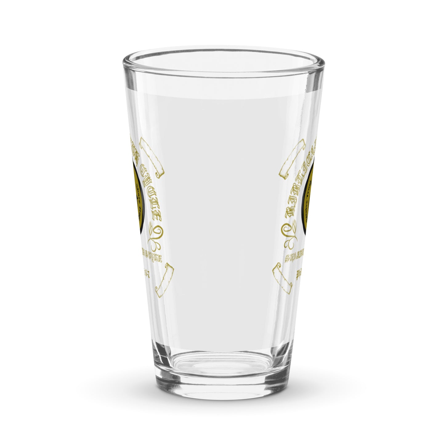 Biblical Truth Cycle - Shaker Pint Glass (White and Gold)