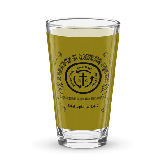 Biblical Truth Cycle - Shaker Pint Glass (Gold and Black)