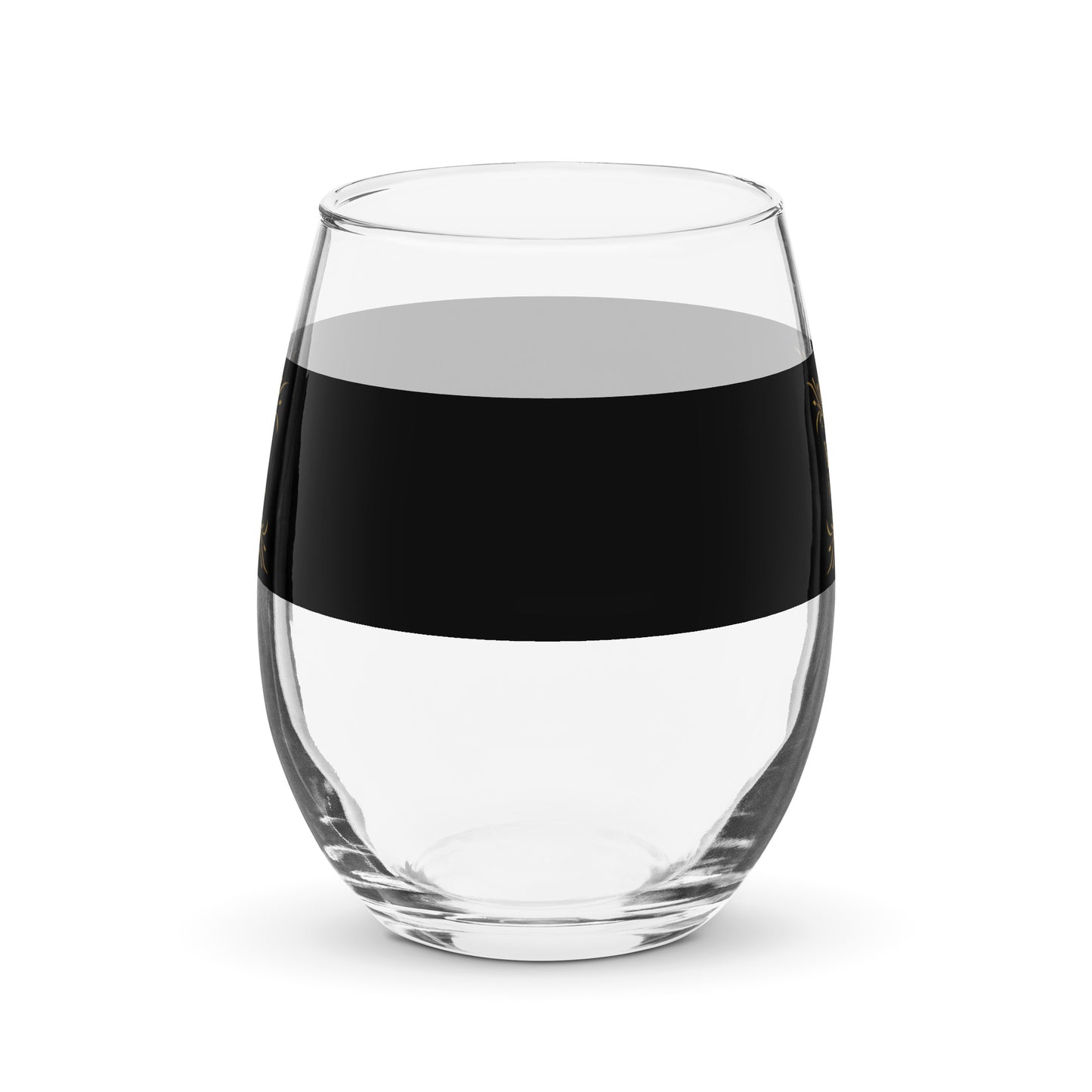 Biblical Truth Cycle - Stemless Wine Glass (Black and Gold)