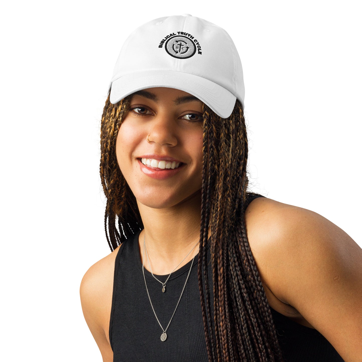 Biblical Truth Cycle - Under Armour® Dad Hat (white)