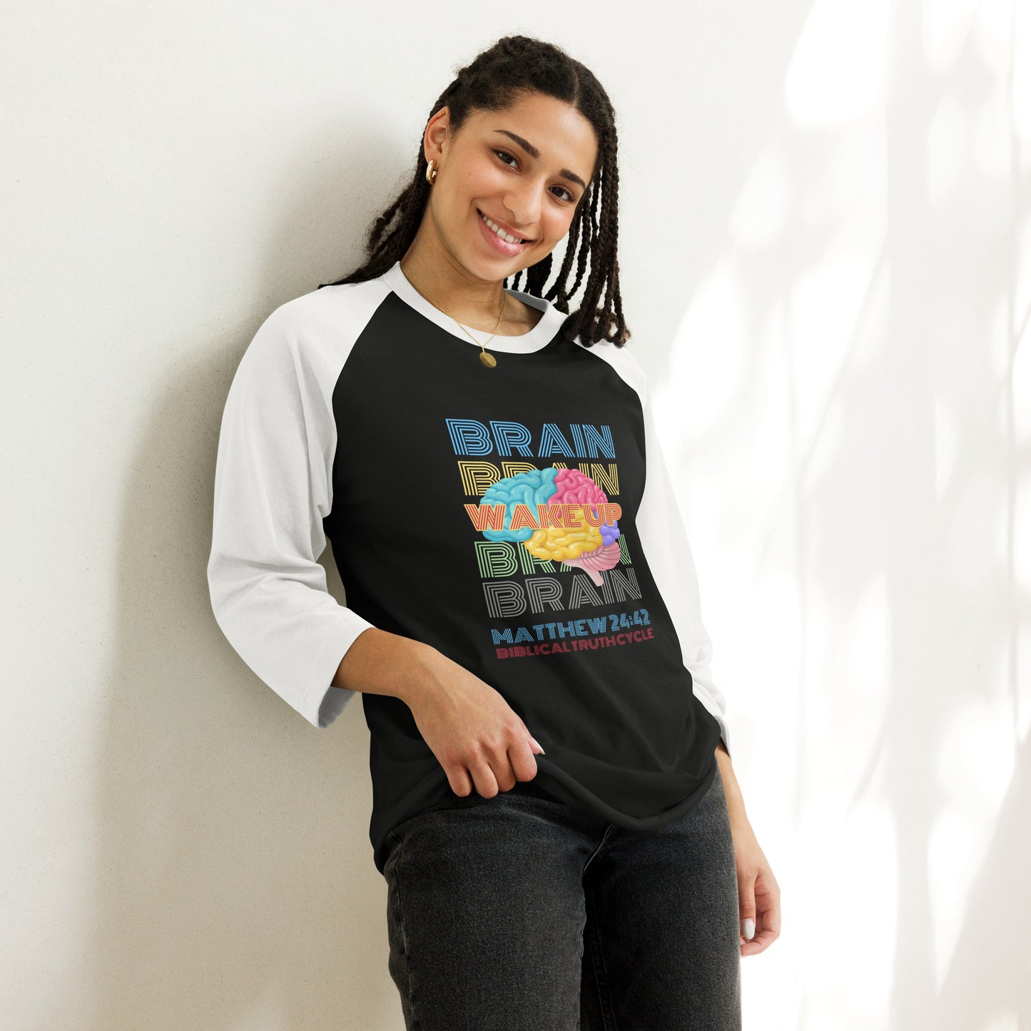 Biblical Truth Cycle - 3/4 Sleeve Raglan Shirt