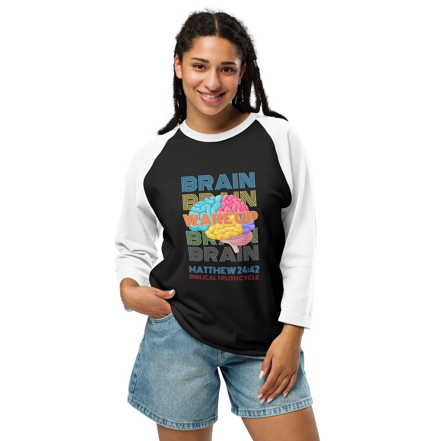 Biblical Truth Cycle - 3/4 Sleeve Raglan Shirt