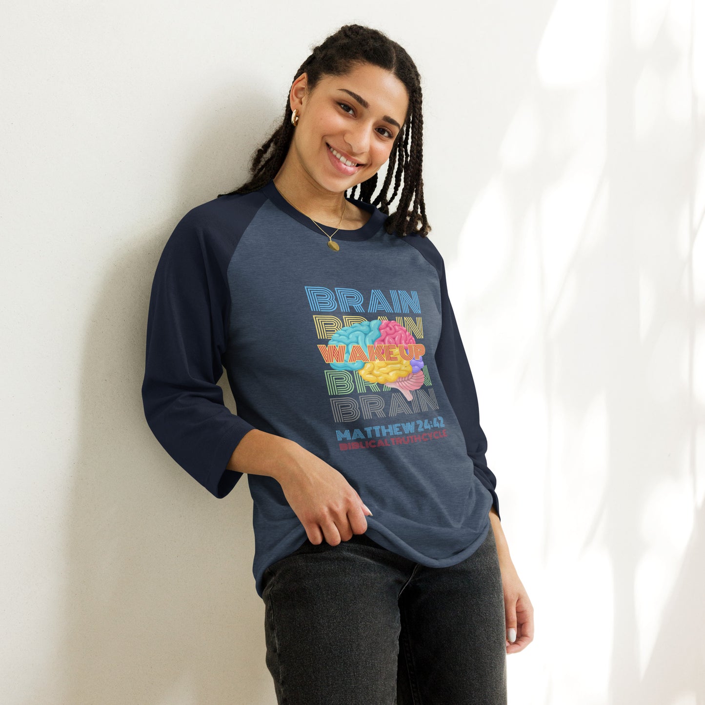 Biblical Truth Cycle - 3/4 Sleeve Raglan Shirt