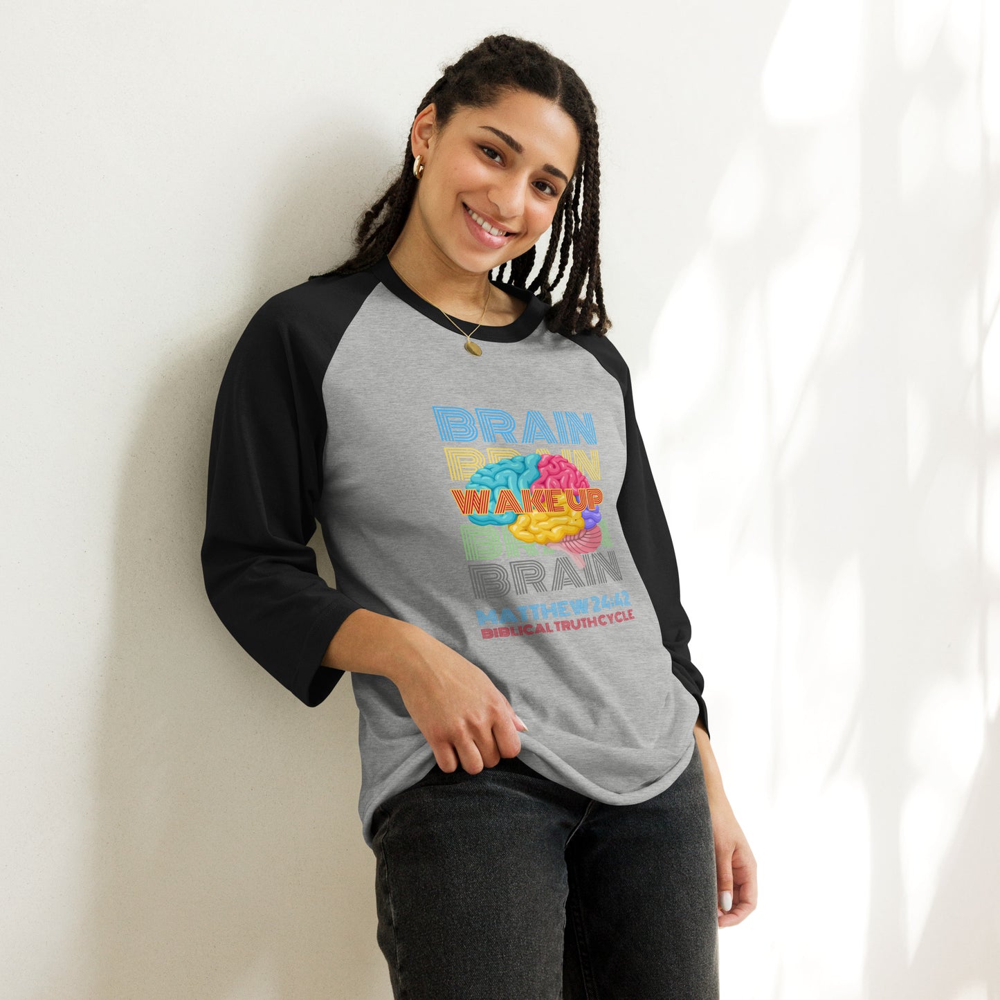 Biblical Truth Cycle - 3/4 Sleeve Raglan Shirt