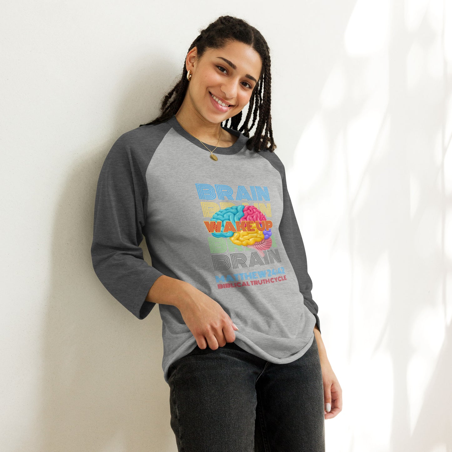 Biblical Truth Cycle - 3/4 Sleeve Raglan Shirt