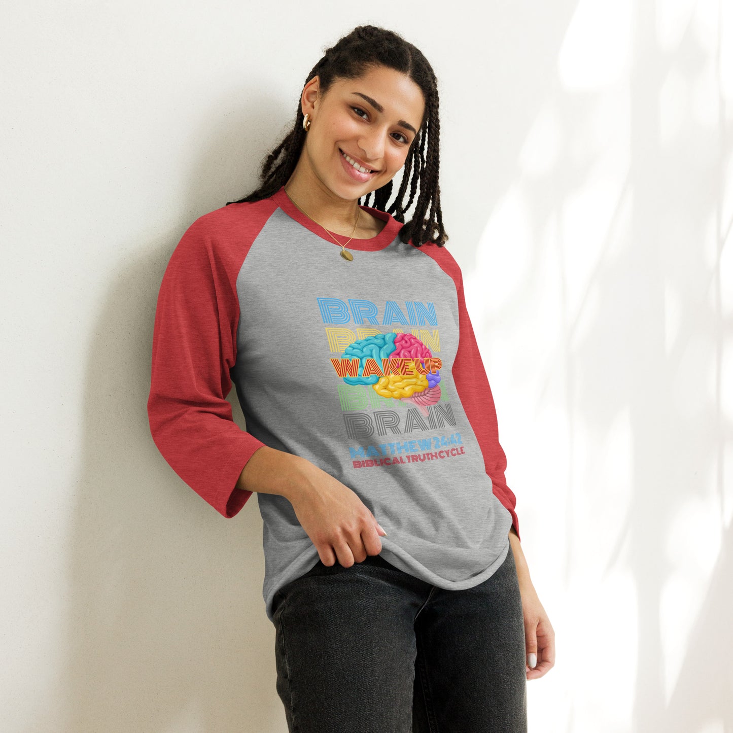 Biblical Truth Cycle - 3/4 Sleeve Raglan Shirt