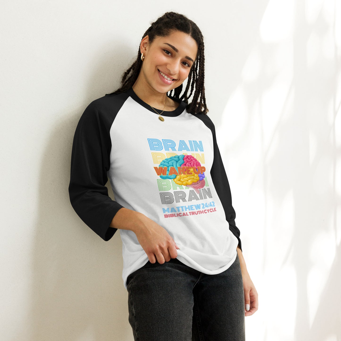 Biblical Truth Cycle - 3/4 Sleeve Raglan Shirt