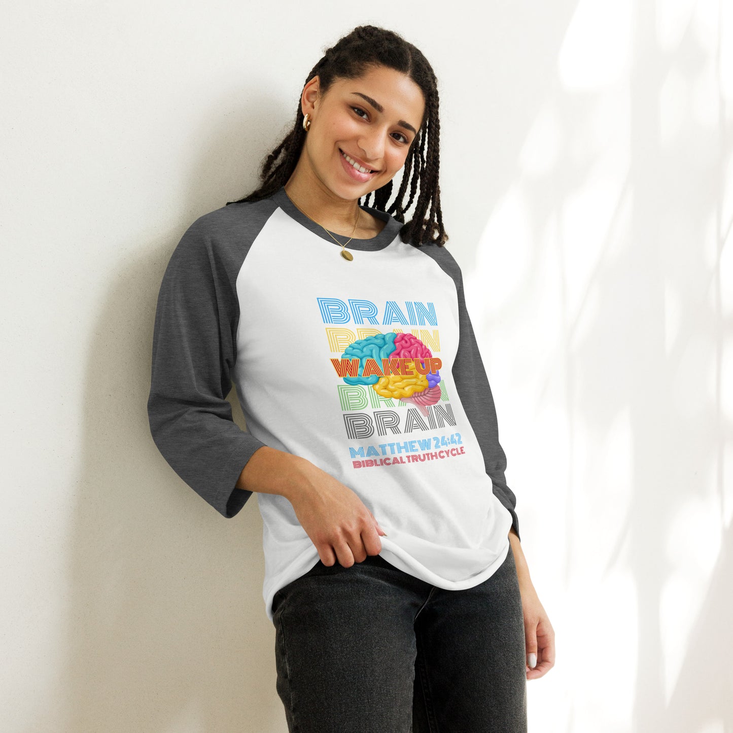 Biblical Truth Cycle - 3/4 Sleeve Raglan Shirt