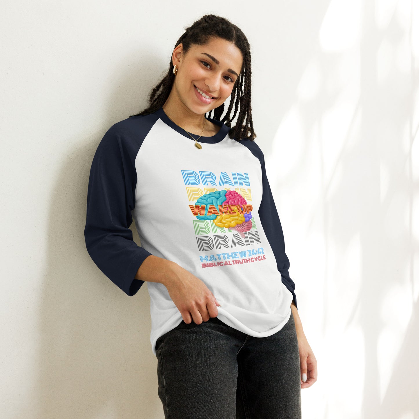 Biblical Truth Cycle - 3/4 Sleeve Raglan Shirt