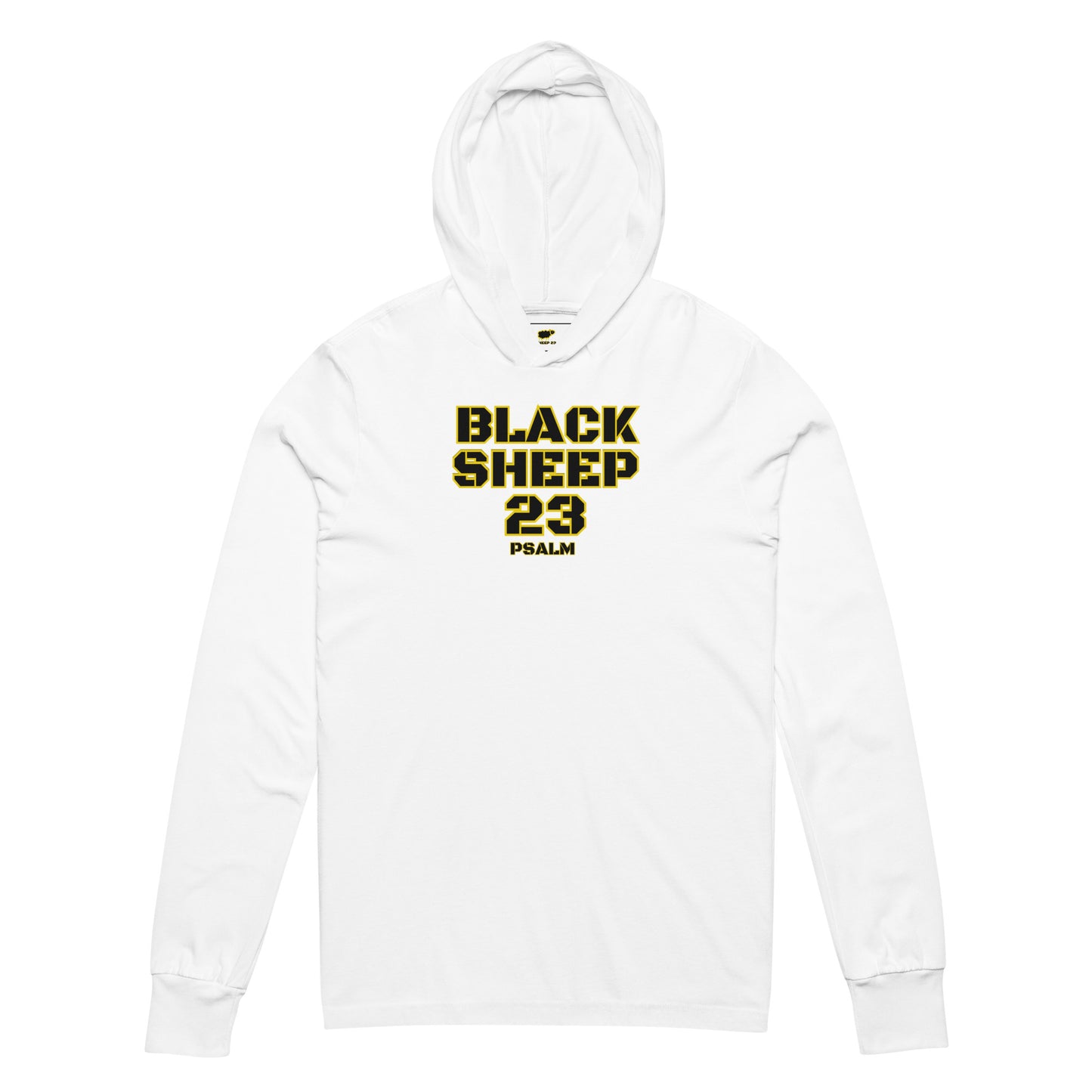 Sheep 23 - Hooded Long Sleeve T-Shirt (Black Sheep)