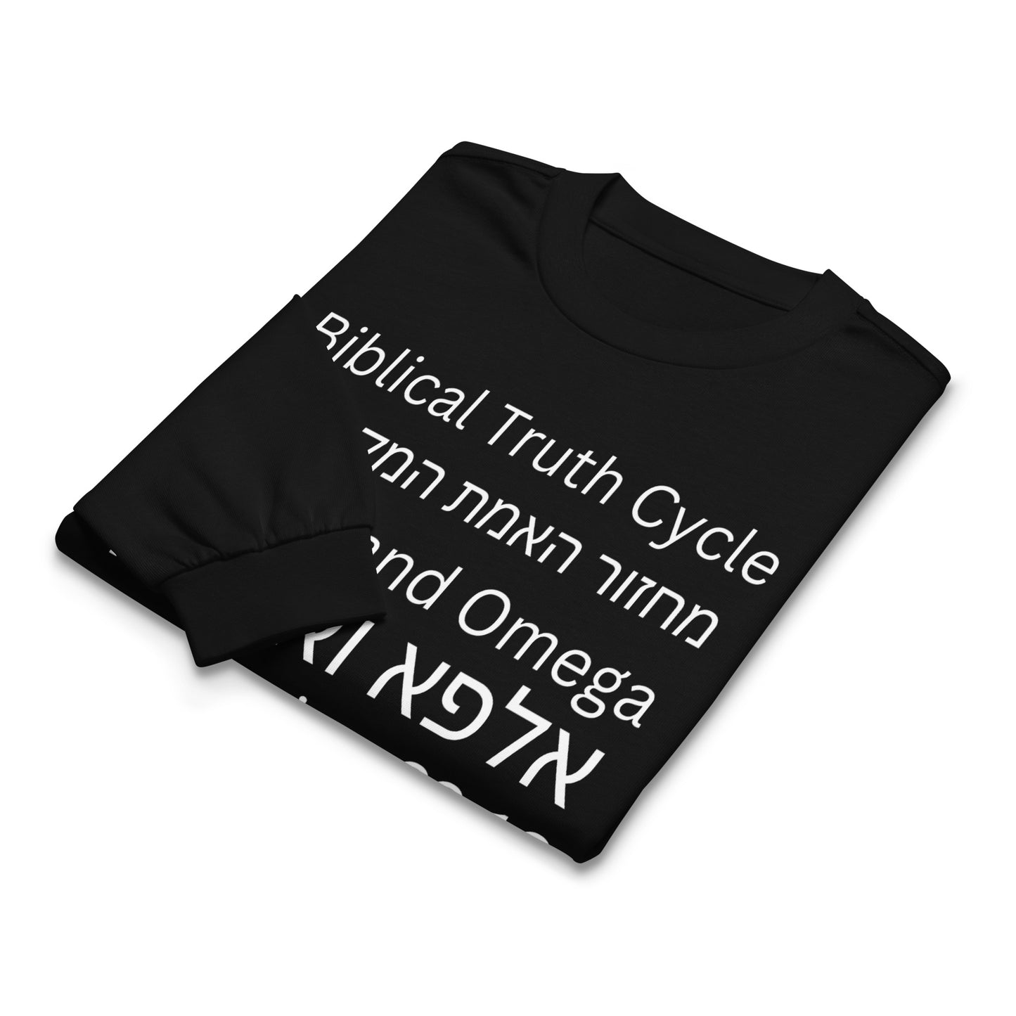 Biblical Truth Cycle - Heavyweight Long Sleeve Shirt (Hebrew Print)