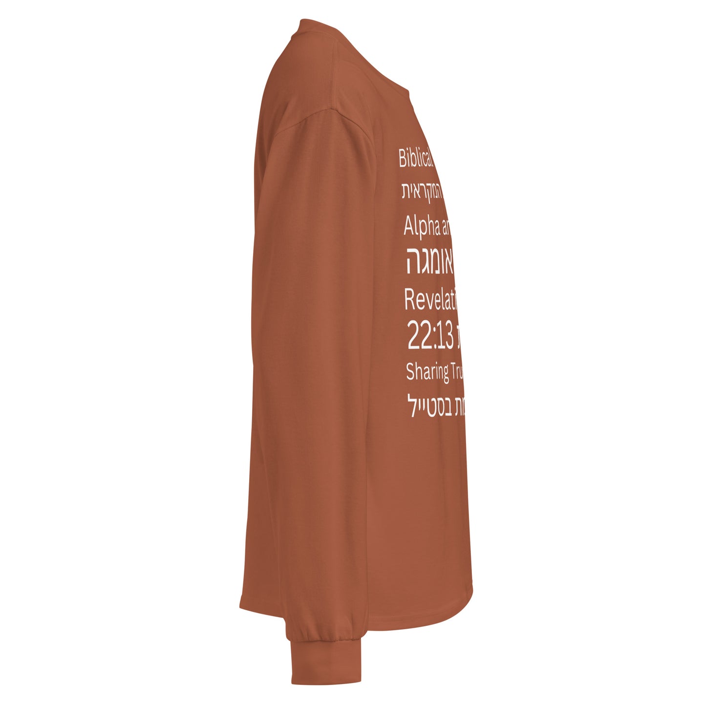 Biblical Truth Cycle - Heavyweight Long Sleeve Shirt (Hebrew Print)