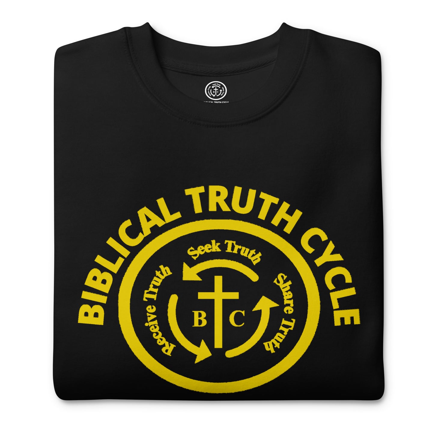 Biblical Truth Cycle - Premium Sweatshirt (Gold Logo)