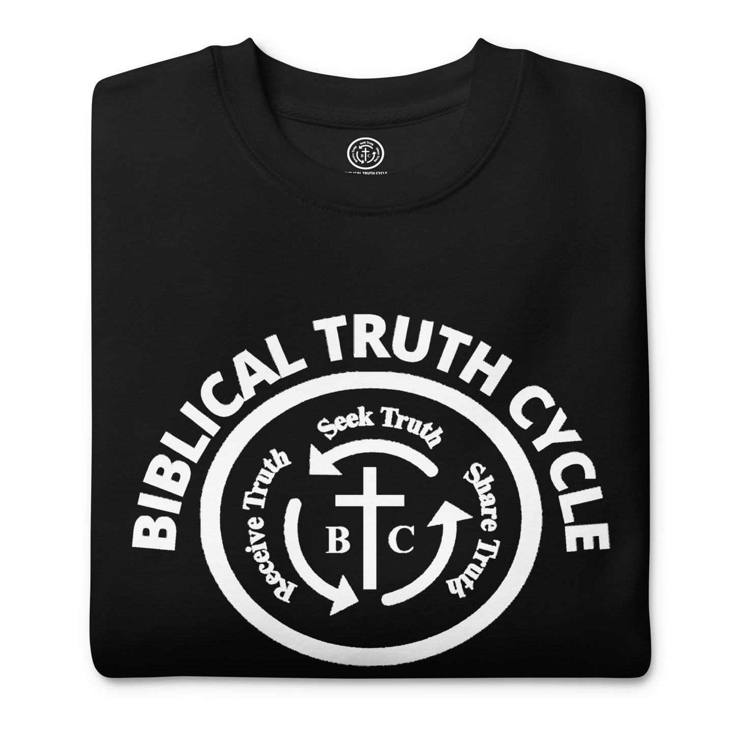 Biblical Truth Cycle - Premium Sweatshirt (White Logo)