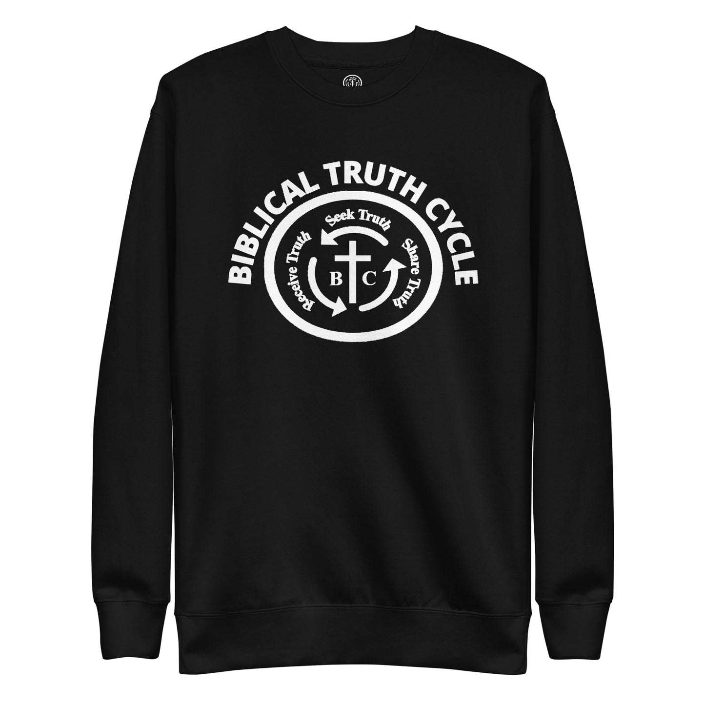 Biblical Truth Cycle - Premium Sweatshirt (White Logo)