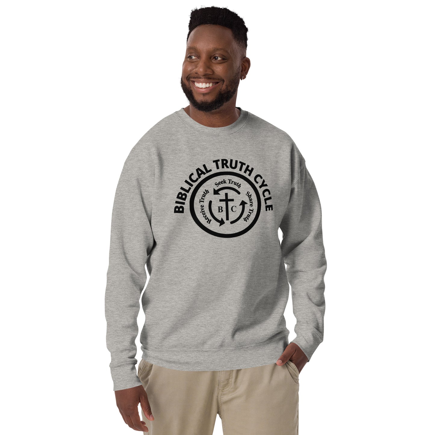 Biblical Truth Cycle - Preium Sweatshirt (Black Logo)