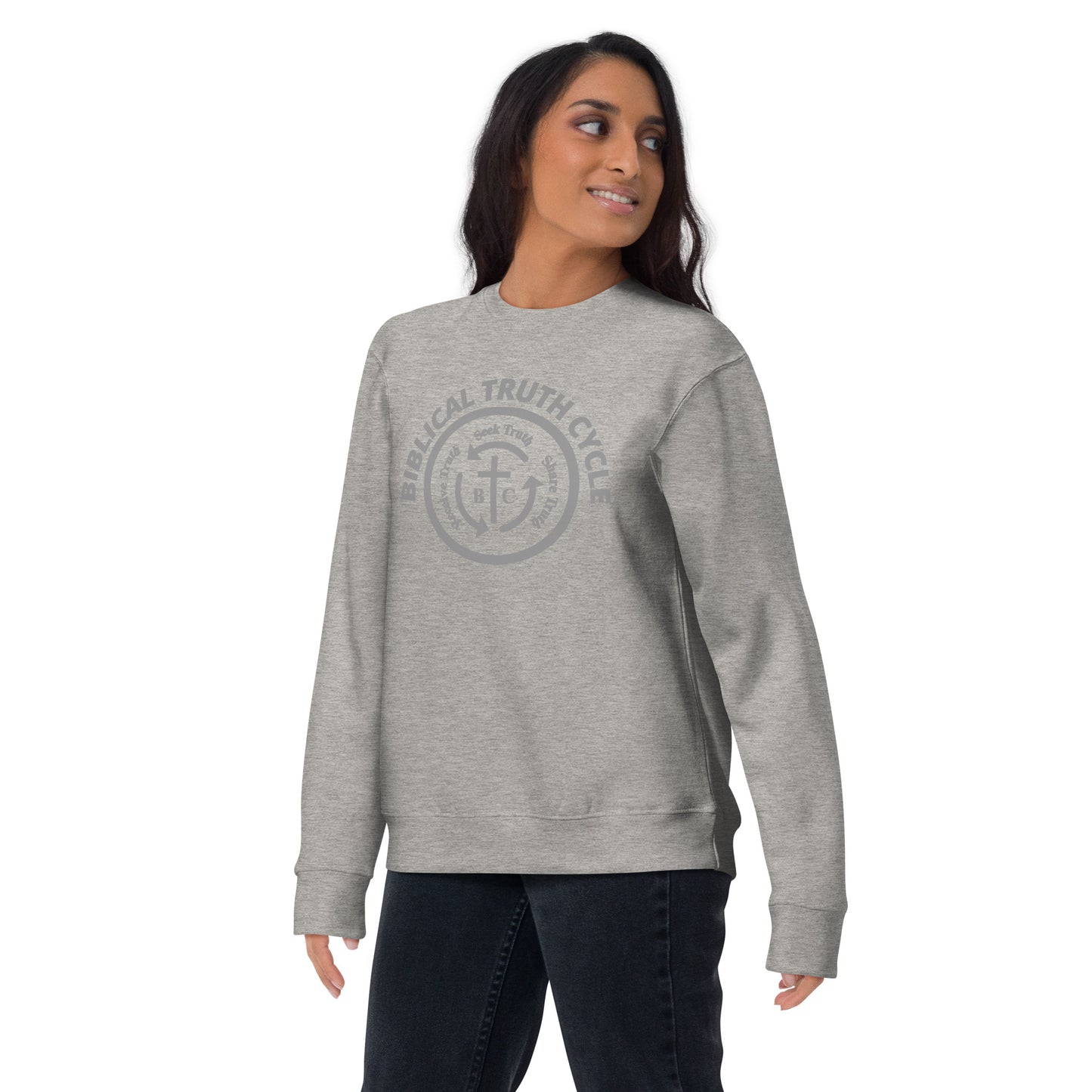 Biblical Truth Cycle - Premium Sweatshirt (Grey Logo)