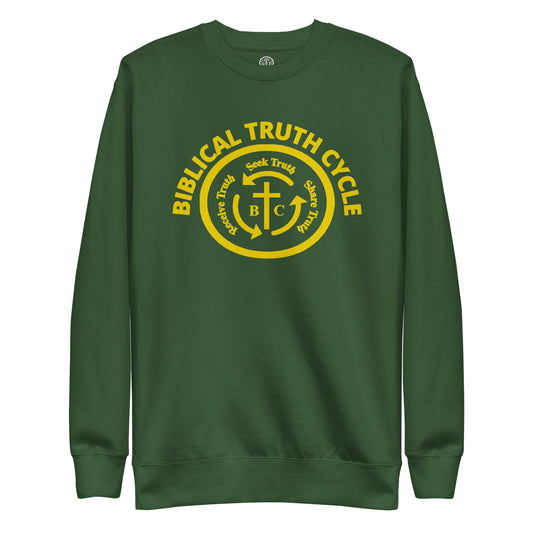 Biblical Truth Cycle - Premium Sweatshirt (Gold Logo)