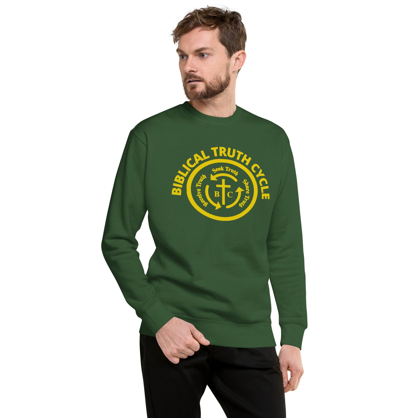 Biblical Truth Cycle - Premium Sweatshirt (Gold Logo)