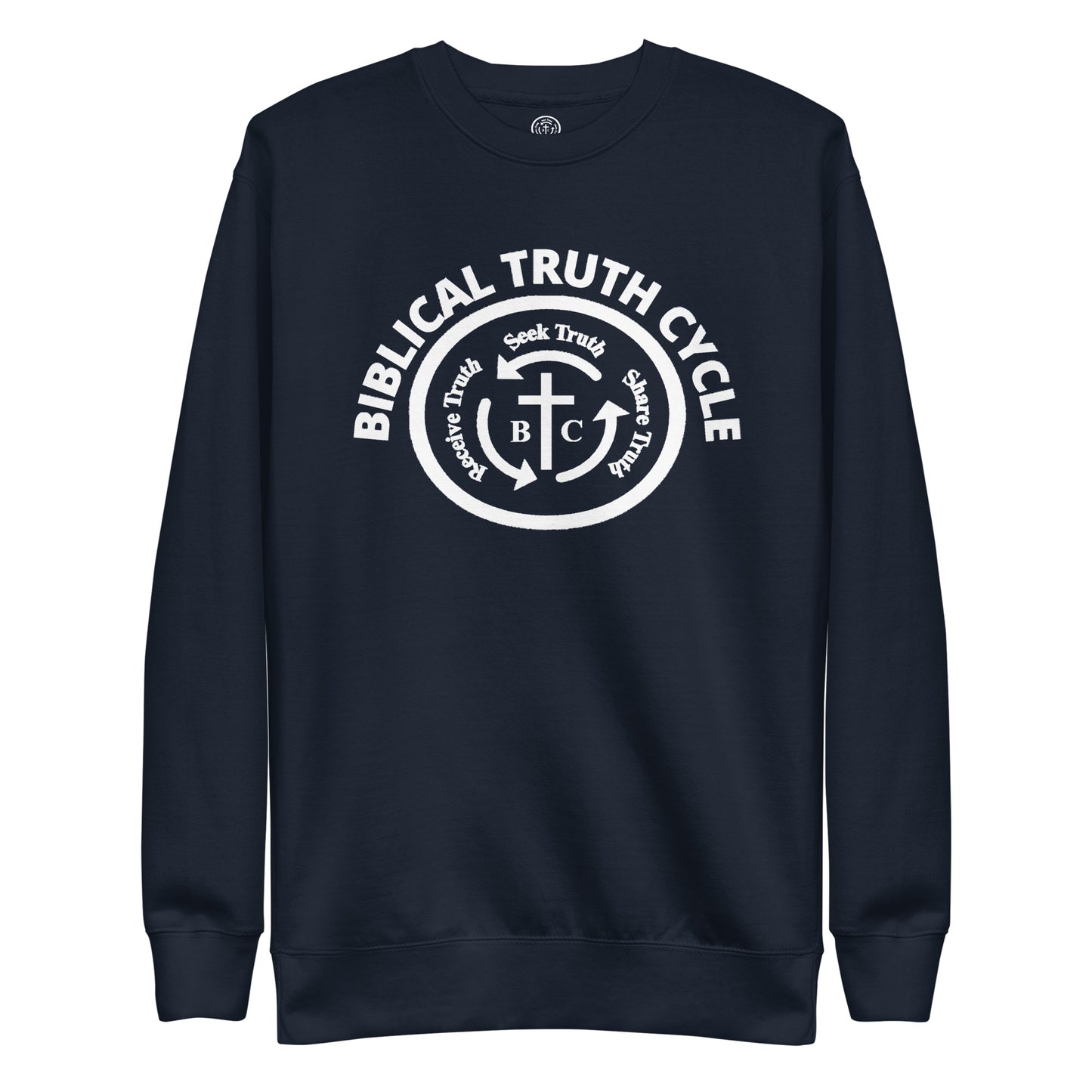 Biblical Truth Cycle - Premium Sweatshirt (White Logo)