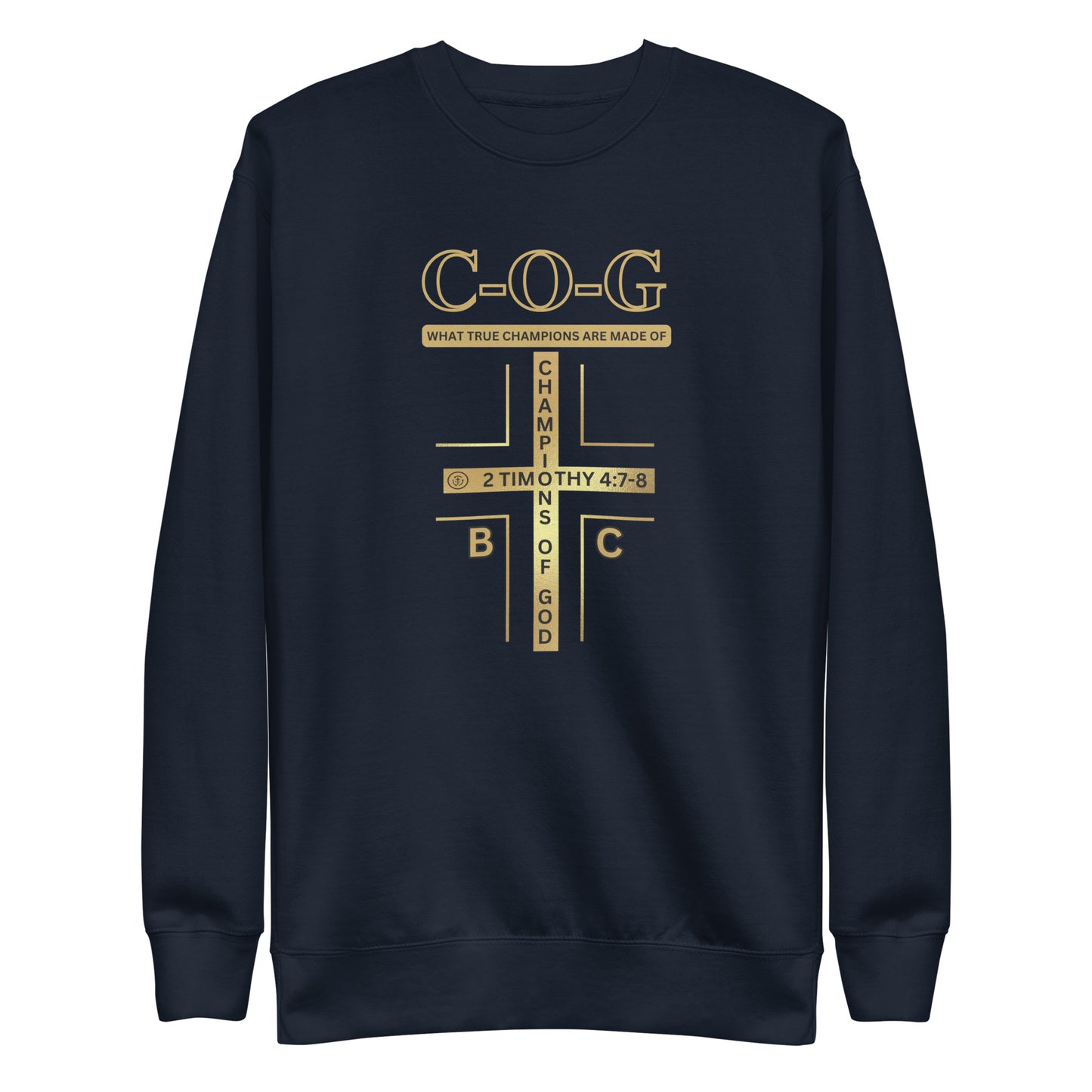 Biblical Truth Cycle -Champions of God Sweatshirt (C-O-G_Old Gold/Black)