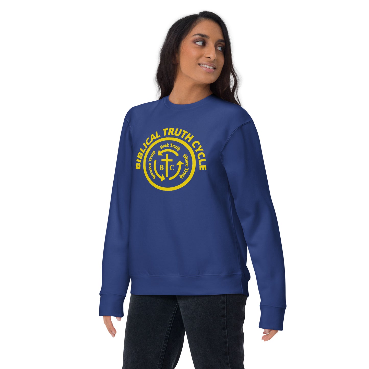 Biblical Truth Cycle - Premium Sweatshirt (Gold Logo)