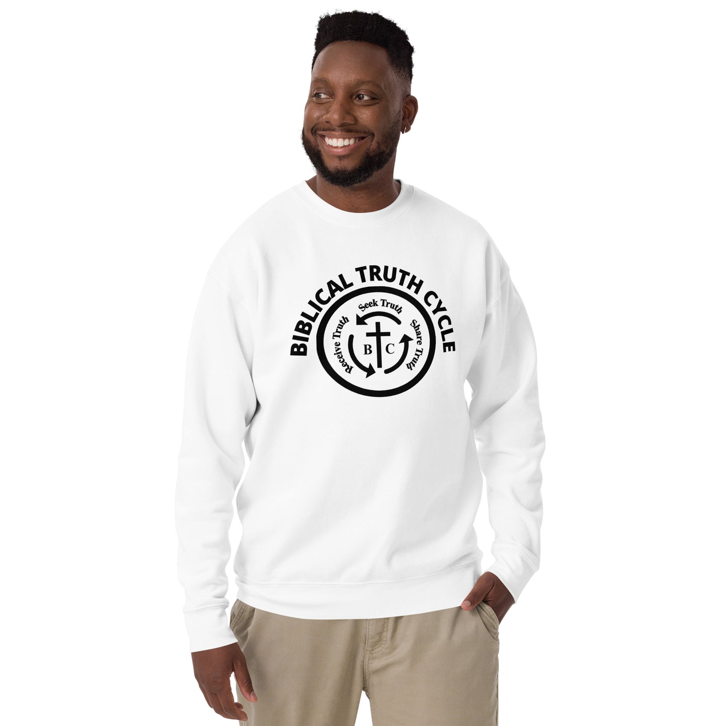 Biblical Truth Cycle - Preium Sweatshirt (Black Logo)