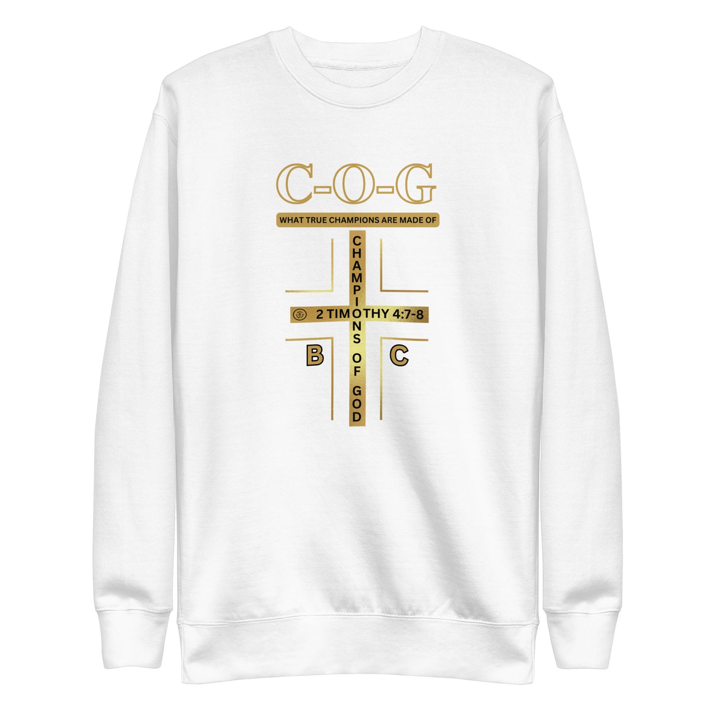 Biblical Truth Cycle -Champions of God Sweatshirt (C-O-G_Old Gold/Black)