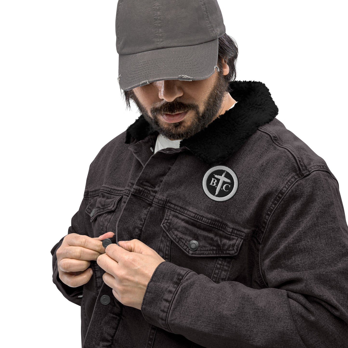 Biblical Truth Cycle - Denim Sherpa Jacket (Logo II)