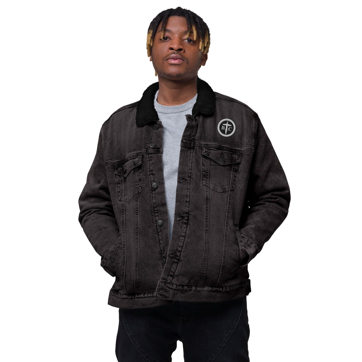 Biblical Truth Cycle - Denim Sherpa Jacket (Logo II)