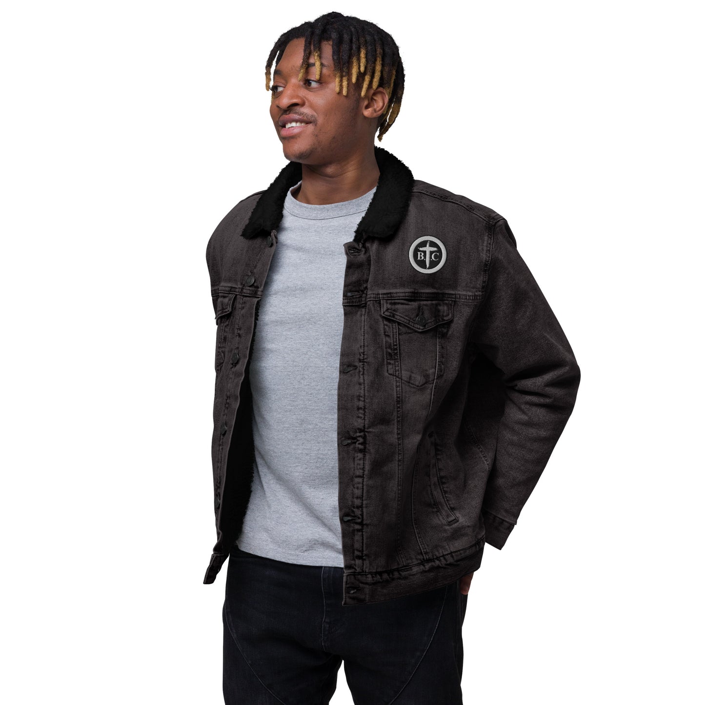 Biblical Truth Cycle - Denim Sherpa Jacket (Logo II)