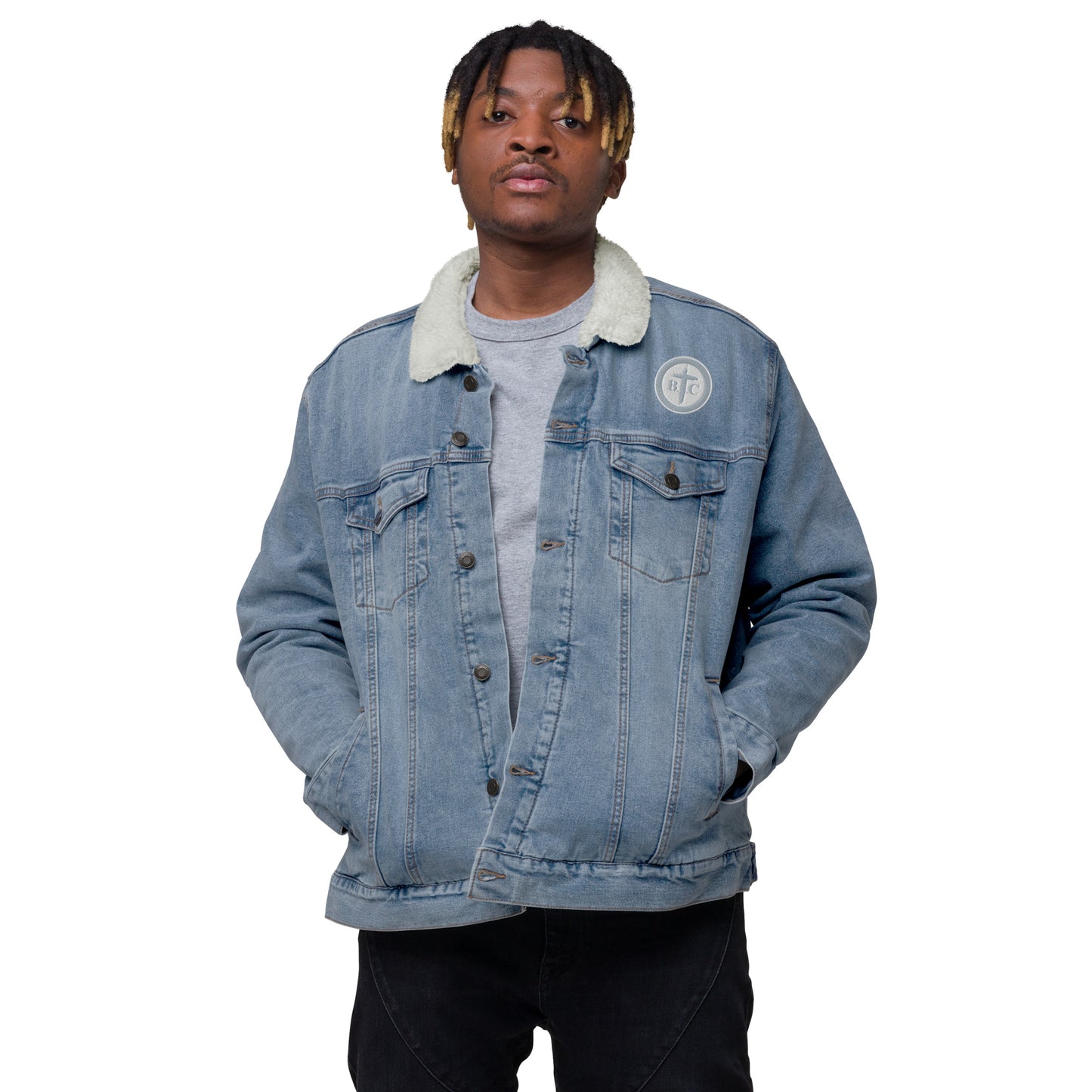 Biblical Truth Cycle - Denim Sherpa Jacket (Logo II)