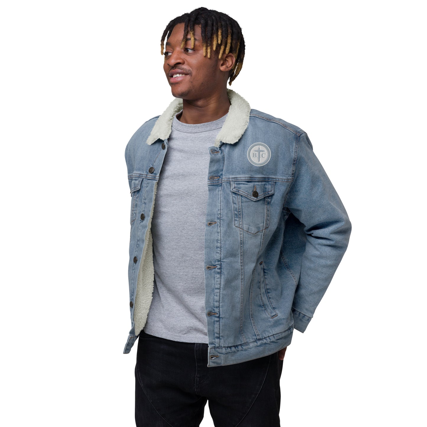 Biblical Truth Cycle - Denim Sherpa Jacket (Logo II)