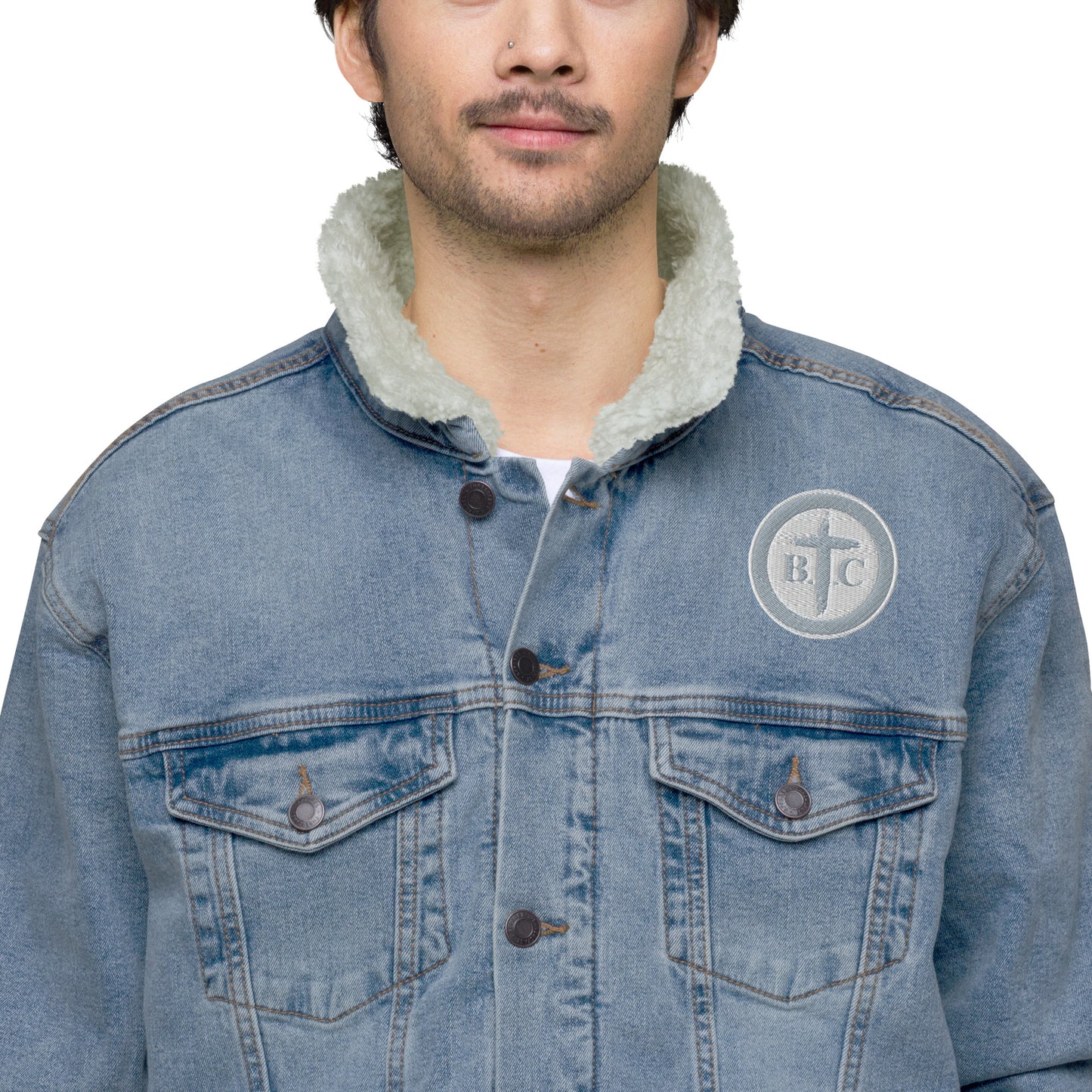 Biblical Truth Cycle - Denim Sherpa Jacket (Logo II)