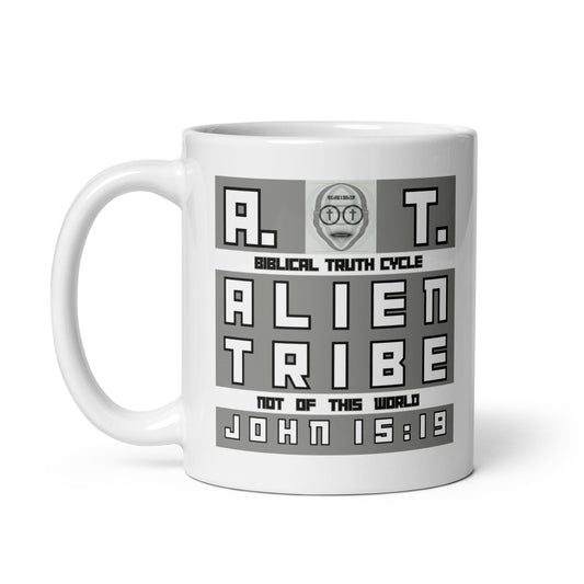 Biblical Truth Cycle - White Glossy Mug (Alien Tribe)