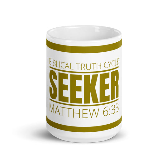 Biblical Truth Cycle - White Glossy Mug 15oz (Seeker)