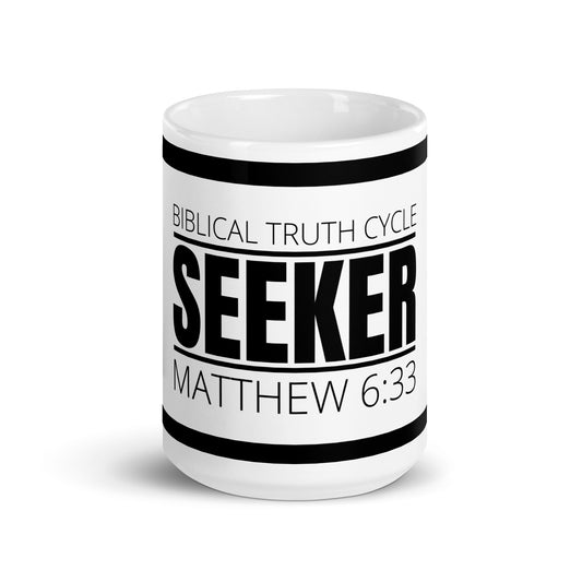 Biblical Truth Cycle - White Glossy Mug 15oz (Seeker)