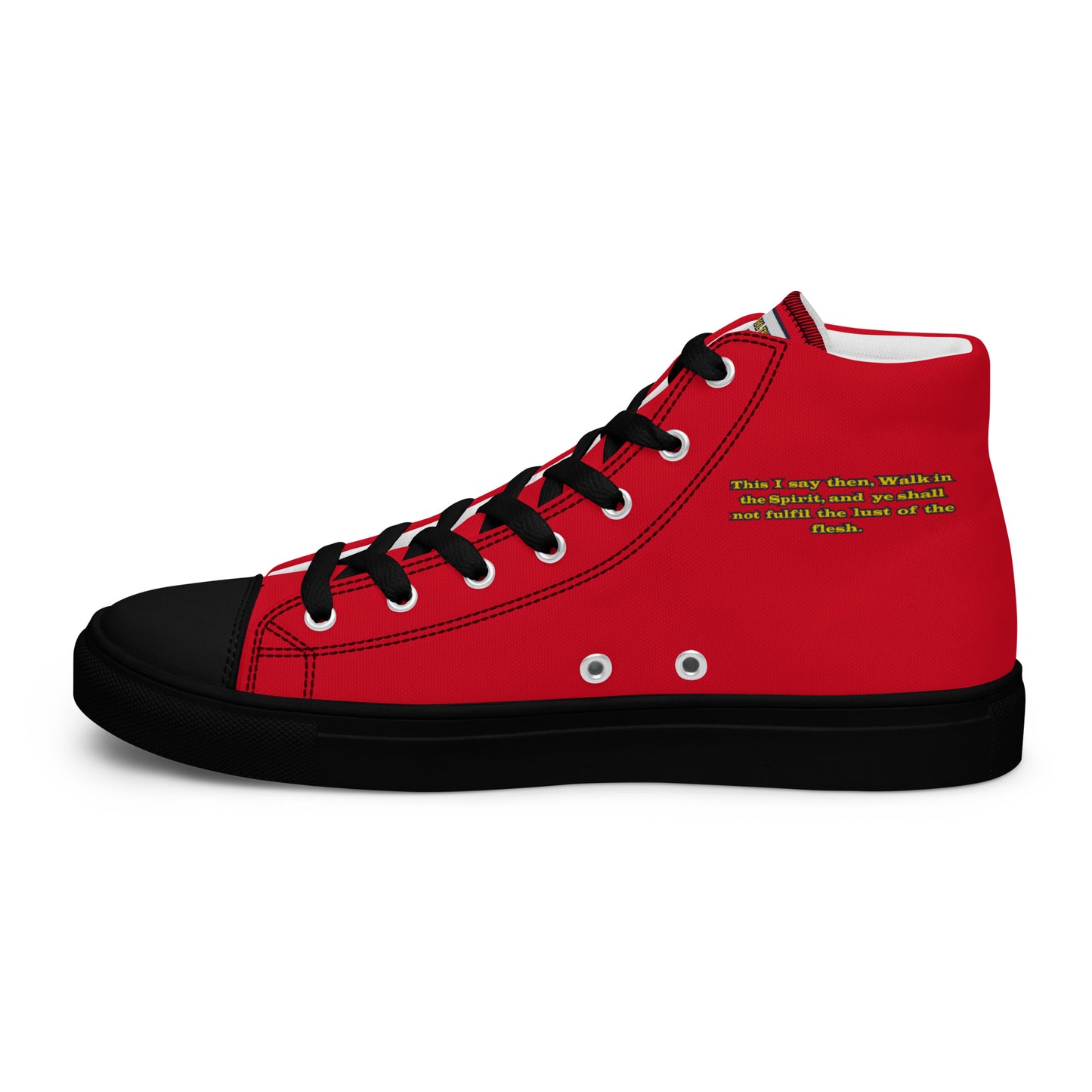 Biblical Truth Cycle - Ladies High Top Canvas Shoes (Verse-Galathians 5:16)