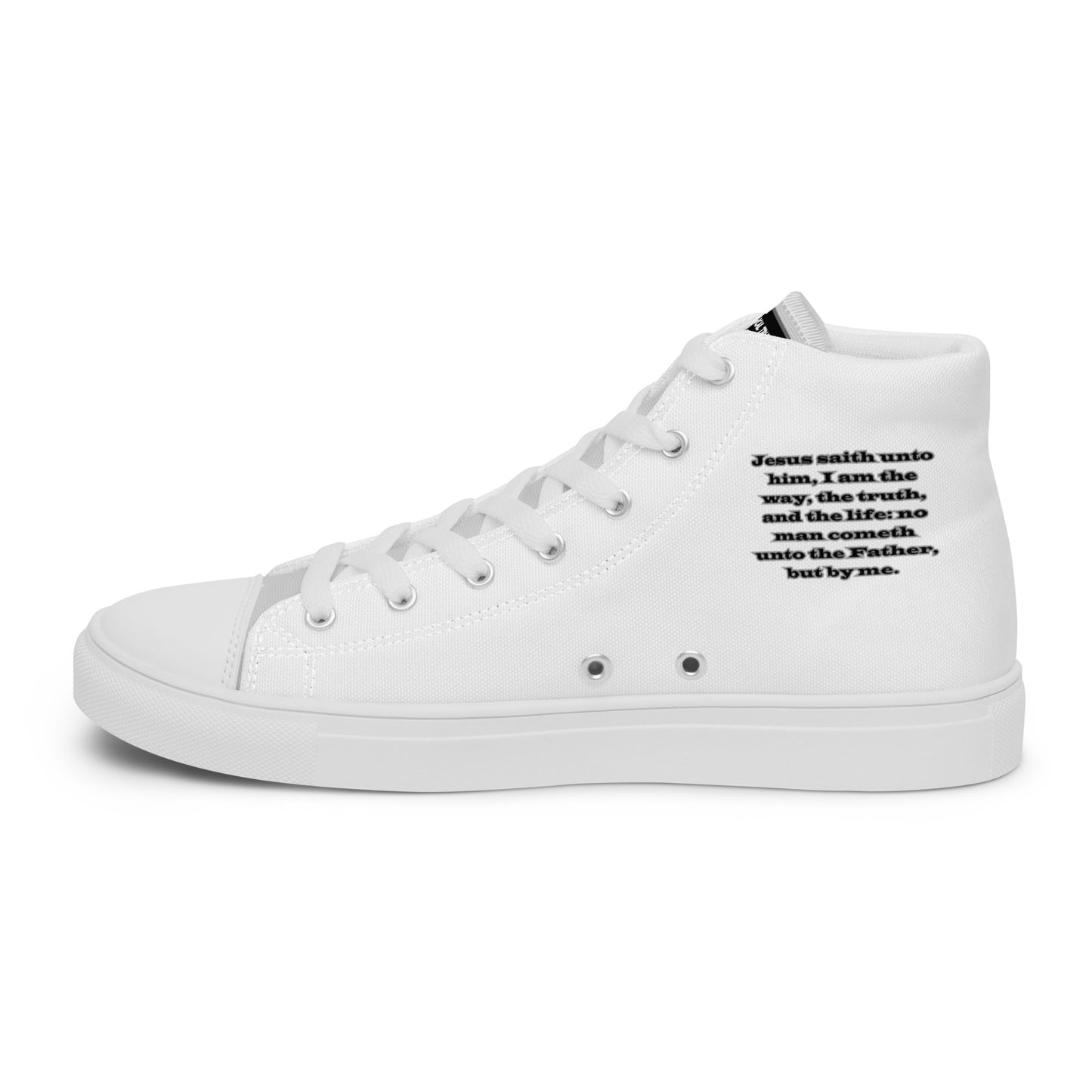 Biblical Truth Cycle - Ladies High Top Canvas Shoes (Verse-John 14:6)