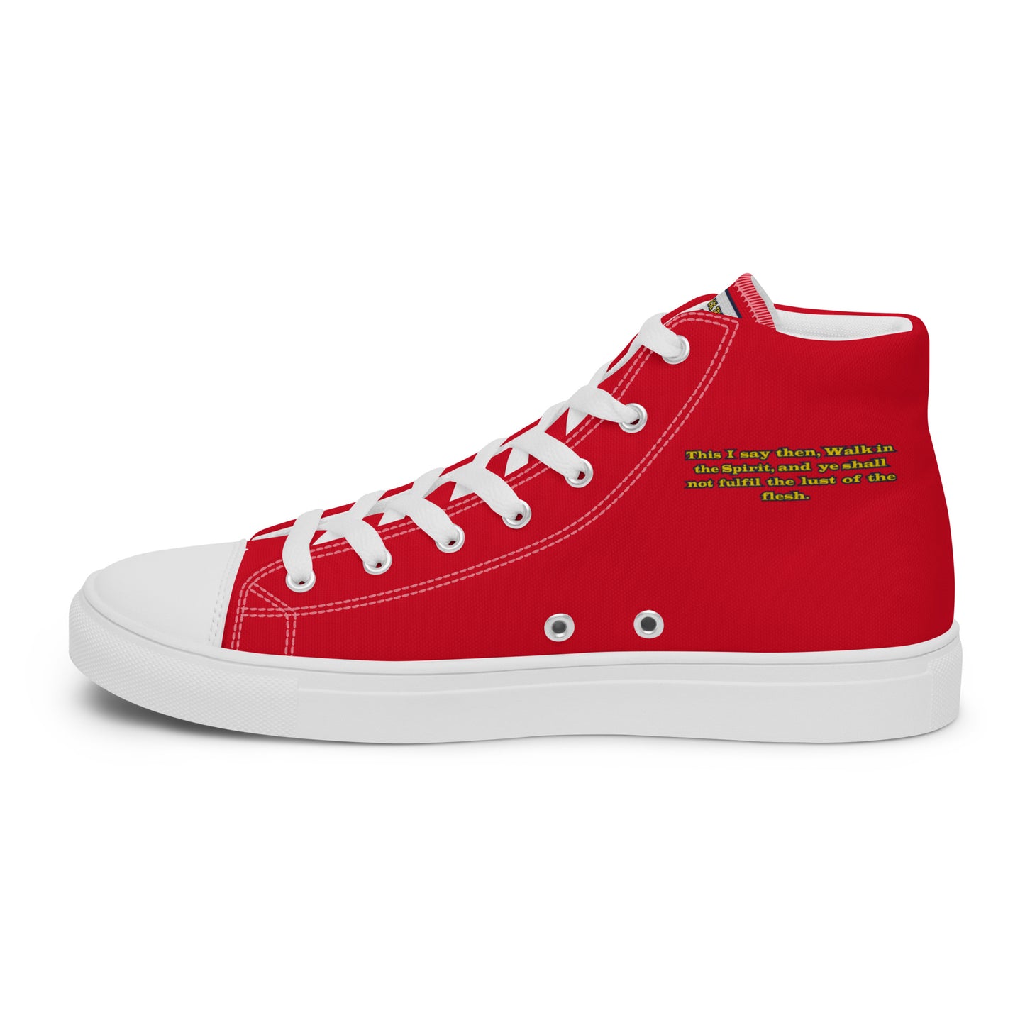 Biblical Truth Cycle - Ladies High Top Canvas Shoes (Verse-Galathians 5:16)