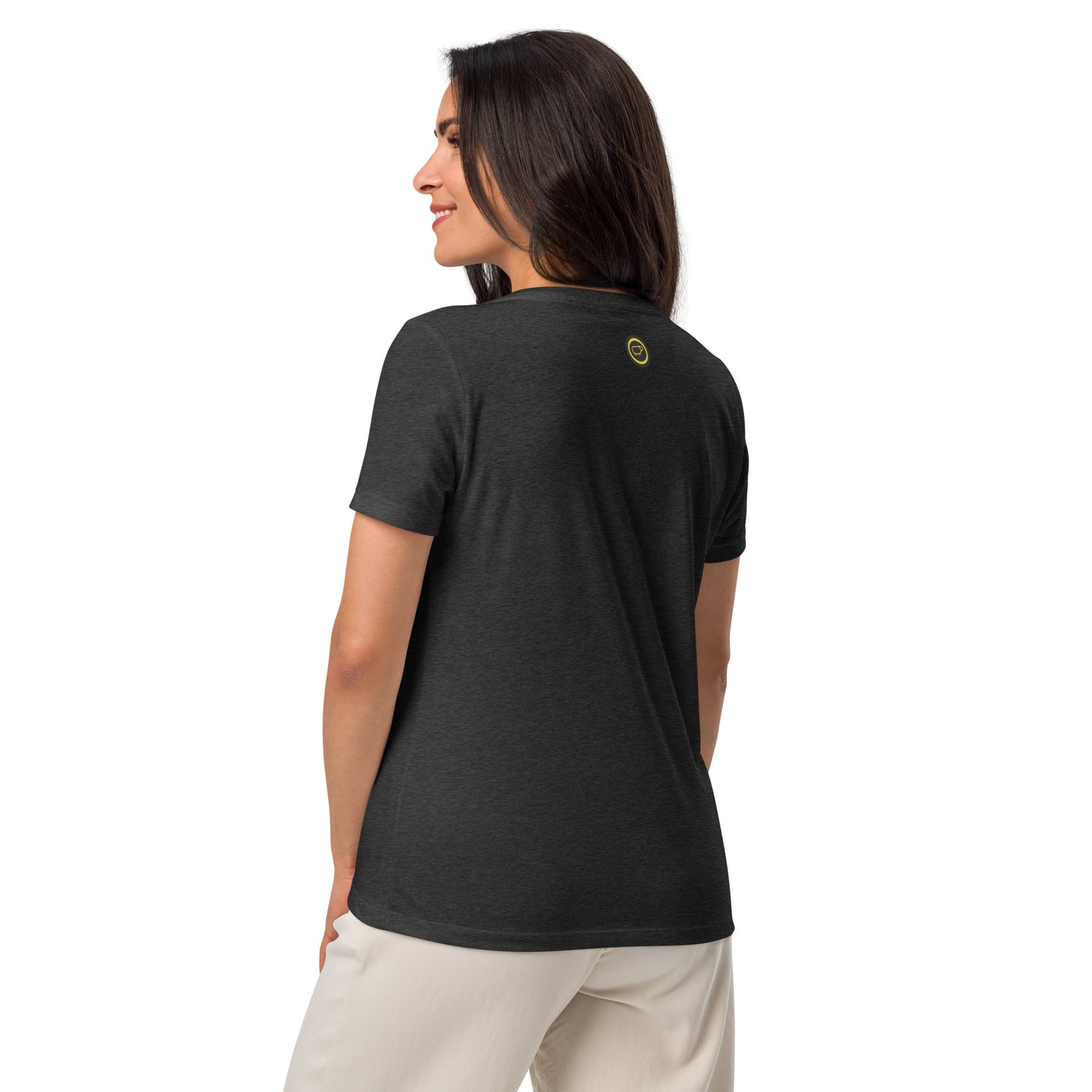 Sheep 23 - Ladies Relaxed V-Neck T-Shirtt (Black Sheep)