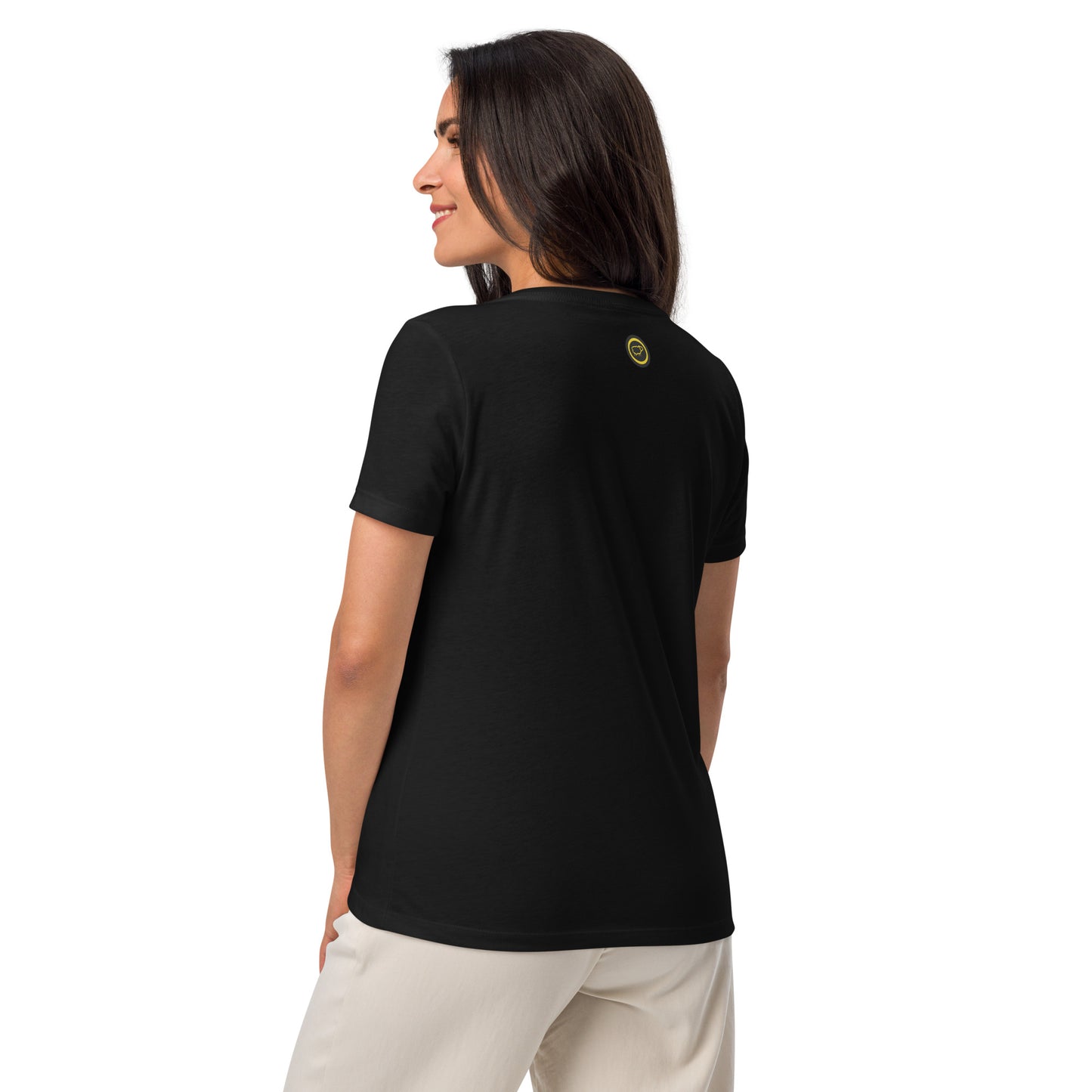 Sheep 23 - Ladies Relaxed V-Neck T-Shirtt (Black Sheep)