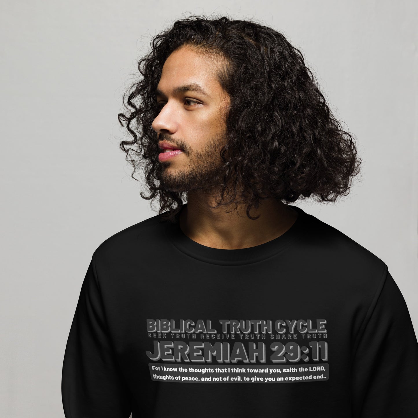 Biblical Truth Cycle - Organic Sweatshirt (Jeremiah 29:11)